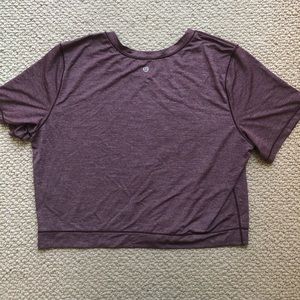Lululemon Maroon Cropped Tee